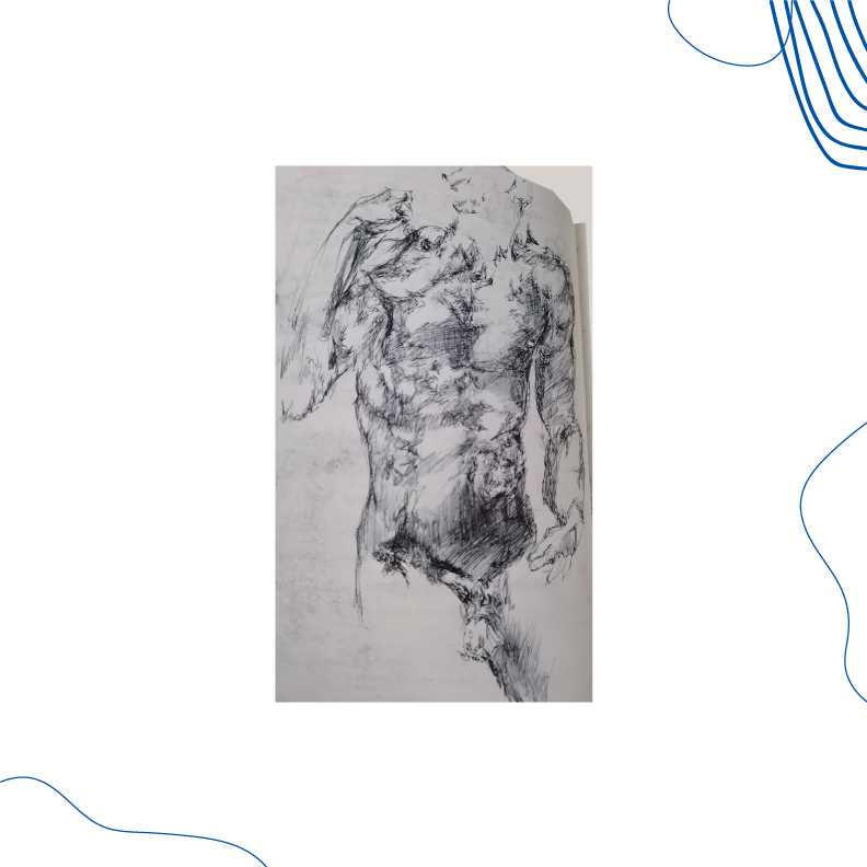 Estudio de un boceto de Miguel Ángel