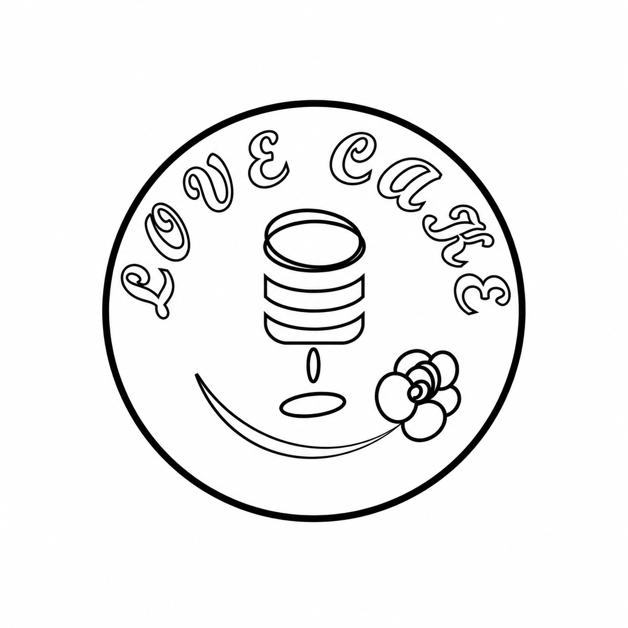 Identidad visual y logotipo desarrollado para la panadería I Love Cake
