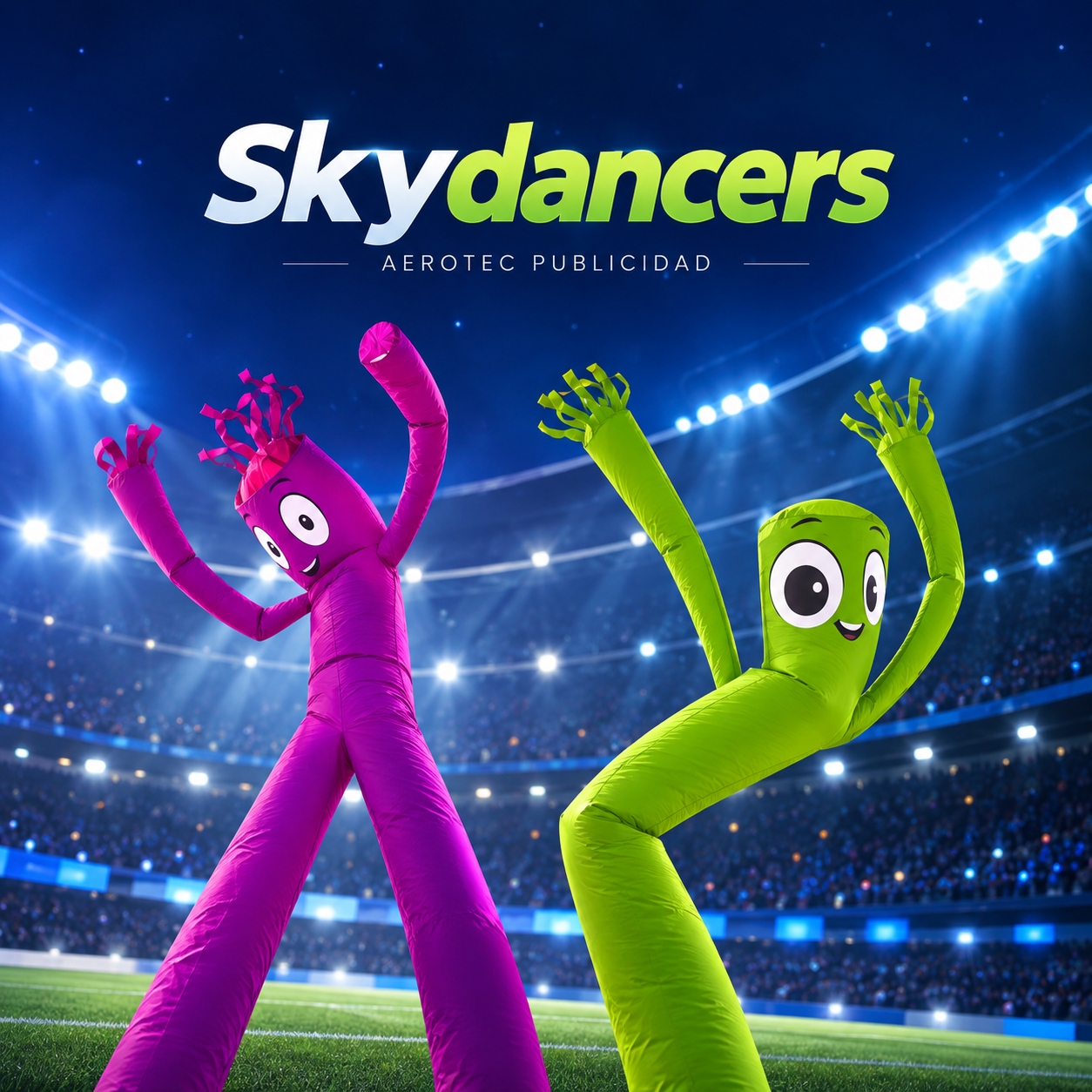 Video promocional de skydancers y publicidad física para Aerotec Publicidad